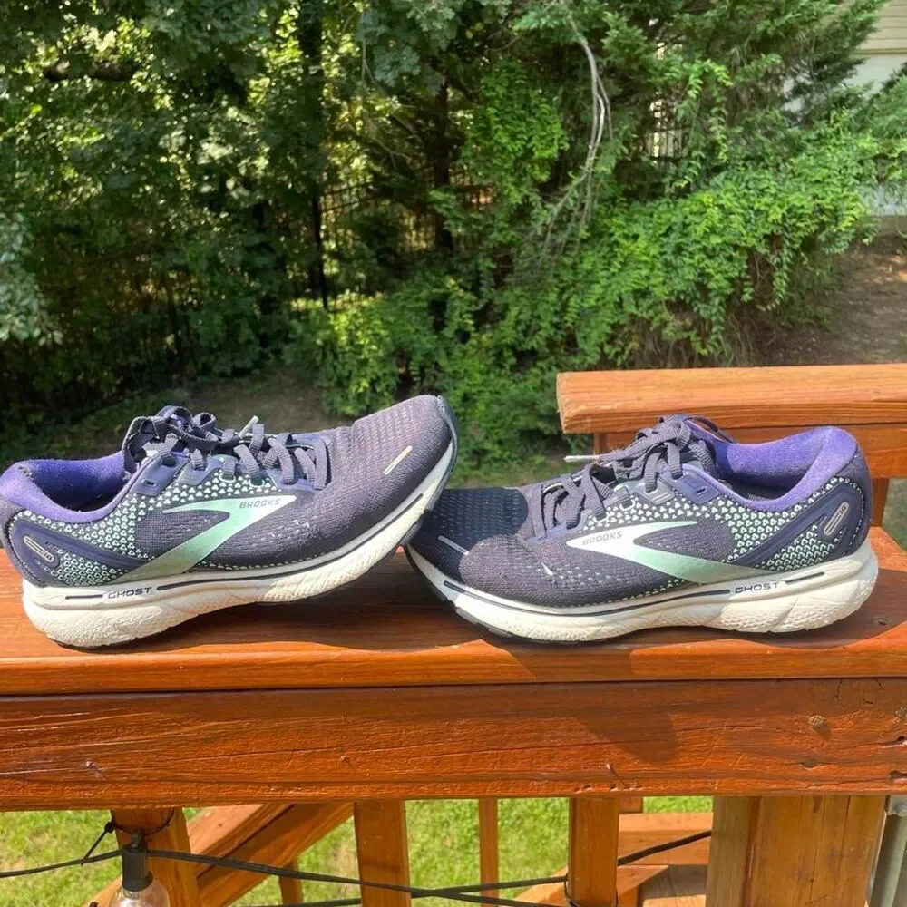 Brooks Women's 8.5 Ghost 14 Blue Navy Running Jog Sneakers